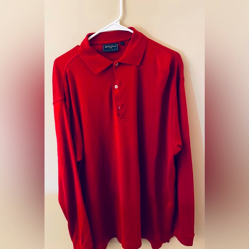 Bobby Jones Red Long Sleeved Polo